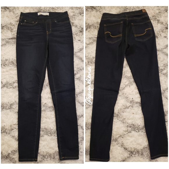 Levi Strauss - Dark Blue Jeans with Elastic Waist